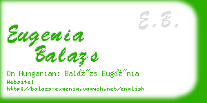 eugenia balazs business card